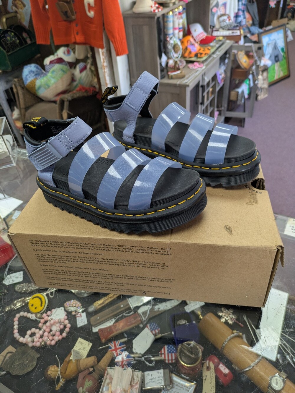 Like new Dr. Martens Blaire Jelly Zen Blue Sandals
